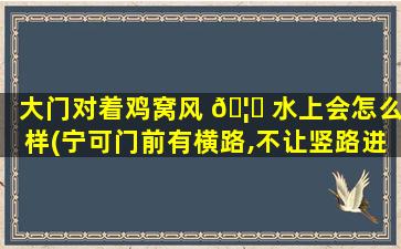 大门对着鸡窝风 🦍 水上会怎么样(宁可门前有横路,不让竖路进家门)